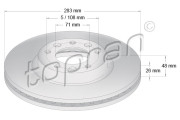 721 173 Brzdový kotouč COATED TOPRAN