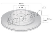 401 387 TOPRAN brzdový kotúč 401 387 TOPRAN