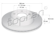 401 709 TOPRAN brzdový kotúč 401 709 TOPRAN