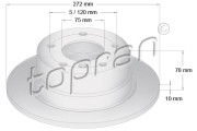 500 569 TOPRAN brzdový kotúč 500 569 TOPRAN