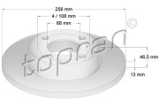 103 700 TOPRAN brzdový kotúč 103 700 TOPRAN