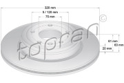 500 948 TOPRAN brzdový kotúč 500 948 TOPRAN