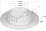 500 574 Brzdový kotouč COATED TOPRAN