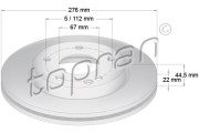 401 401 Brzdový kotouč COATED TOPRAN