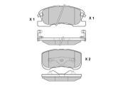 12-1018 E.T.F. sada brzdových platničiek kotúčovej brzdy 12-1018 E.T.F.