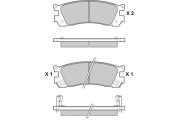 12-1045 E.T.F. sada brzdových platničiek kotúčovej brzdy 12-1045 E.T.F.