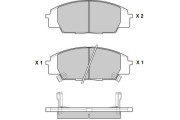 12-1077 E.T.F. sada brzdových platničiek kotúčovej brzdy 12-1077 E.T.F.
