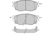 12-1092 Sada brzdových destiček, kotoučová brzda E.T.F.