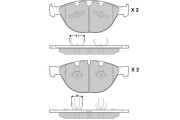 12-1095 Sada brzdových destiček, kotoučová brzda E.T.F.