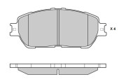 12-1209 Sada brzdových destiček, kotoučová brzda E.T.F.