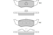 12-1216 Sada brzdových destiček, kotoučová brzda E.T.F.