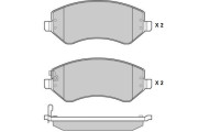 12-1221 E.T.F. sada brzdových platničiek kotúčovej brzdy 12-1221 E.T.F.