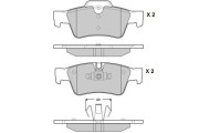 12-1280 Sada brzdových destiček, kotoučová brzda E.T.F.