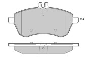 12-1327 Sada brzdových destiček, kotoučová brzda E.T.F.