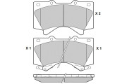 12-1381 E.T.F. sada brzdových platničiek kotúčovej brzdy 12-1381 E.T.F.