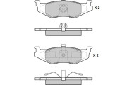 12-1390 Sada brzdových destiček, kotoučová brzda E.T.F.