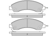 12-1411 E.T.F. sada brzdových platničiek kotúčovej brzdy 12-1411 E.T.F.