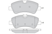 12-1526 E.T.F. sada brzdových platničiek kotúčovej brzdy 12-1526 E.T.F.