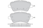 12-1545 E.T.F. sada brzdových platničiek kotúčovej brzdy 12-1545 E.T.F.