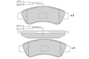 12-1592 E.T.F. sada brzdových platničiek kotúčovej brzdy 12-1592 E.T.F.