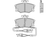 12-0210 Sada brzdových destiček, kotoučová brzda E.T.F.