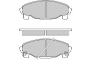 12-0601 Sada brzdových destiček, kotoučová brzda E.T.F.