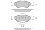 12-0873 Sada brzdových destiček, kotoučová brzda E.T.F.