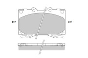 12-0898 E.T.F. sada brzdových platničiek kotúčovej brzdy 12-0898 E.T.F.