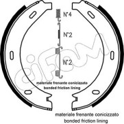 153-236K Sada brzdových čelistí, parkovací brzda CIFAM