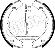 153-241K CIFAM sada brzd. čeľustí parkov. brzdy 153-241K CIFAM