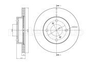 800-1644 Brzdový kotouč CIFAM