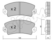 822-005-1 Sada brzdových destiček, kotoučová brzda CIFAM