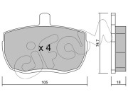 822-016-0 Sada brzdových destiček, kotoučová brzda CIFAM
