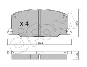 822-067-0 Sada brzdových destiček, kotoučová brzda CIFAM