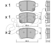 822-1012-0 Sada brzdových destiček, kotoučová brzda CIFAM