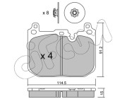 822-1015-2 Sada brzdových destiček, kotoučová brzda CIFAM