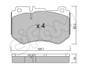 822-1018-0 Sada brzdových destiček, kotoučová brzda CIFAM