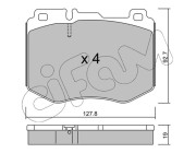 822-1019-0 Sada brzdových destiček, kotoučová brzda CIFAM