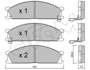 822-107-1 Sada brzdových destiček, kotoučová brzda CIFAM