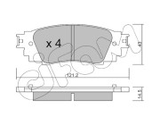 822-1089-0 Sada brzdových destiček, kotoučová brzda CIFAM