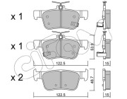 822-1131-0 Sada brzdových destiček, kotoučová brzda CIFAM