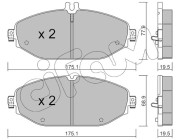 822-1132-0 Sada brzdových destiček, kotoučová brzda CIFAM