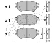 822-1159-0 Sada brzdových destiček, kotoučová brzda CIFAM