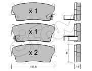 822-116-0 Sada brzdových destiček, kotoučová brzda CIFAM