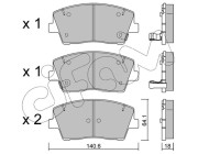 822-1168-0 Sada brzdových destiček, kotoučová brzda CIFAM