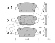 822-1283-0 Sada brzdových destiček, kotoučová brzda CIFAM