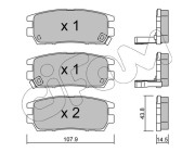 822-151-0 Sada brzdových destiček, kotoučová brzda CIFAM