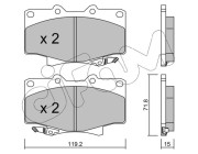 822-153-0 Sada brzdových destiček, kotoučová brzda CIFAM