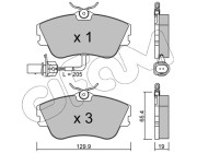 822-164-1 Sada brzdových destiček, kotoučová brzda CIFAM