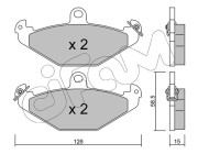 822-165-0 Sada brzdových destiček, kotoučová brzda CIFAM